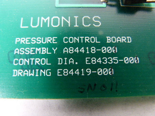 Lumonics A84418-000 Pressure Control Board USED