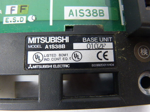 Mitsubishi A1S38B 0102F 8-Slot Expansion Rack USED