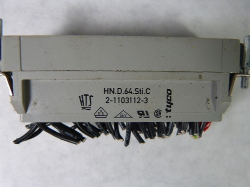 Tyco HTS HN.D.64.STI.C Male Insert Connector USED