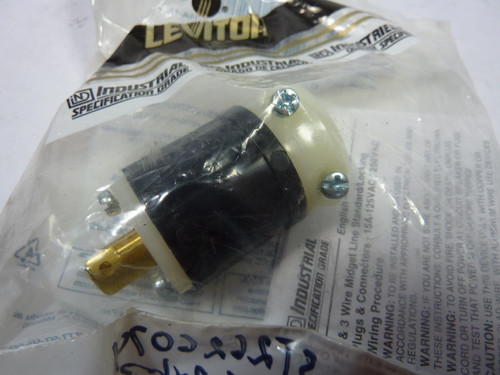 Leviton 165-00ML2-00P Midget Plug Twist Lock 15A 125V ! NEW !