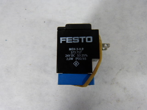 Festo MEH-3-09 Solenoid Coil 24VDC USED