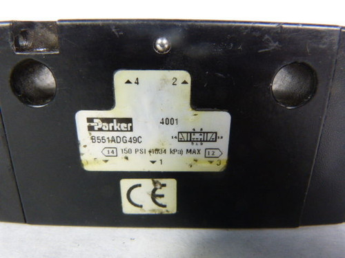 Parker B551ADG-49C Solenoid Valve USED