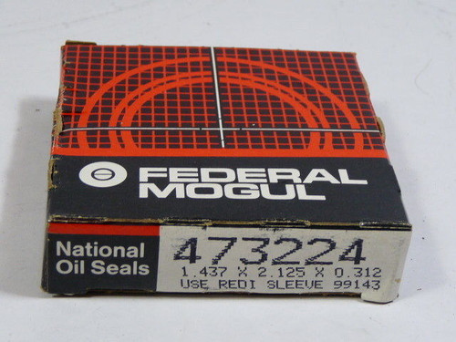 National Seal 473224 Oil Seal 1-7/16IDx2.129OD 5/16in Width Nitrile ! NEW !