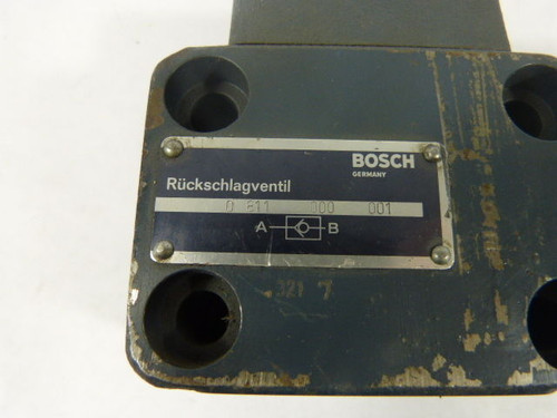 Bosch Rexroth 0-811-000 Block Valve USED