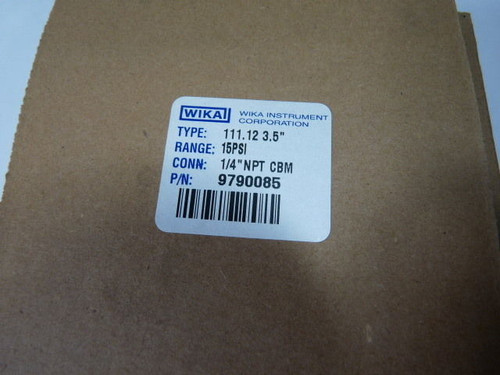 Wika 111.12 Gauge 1/4" NPT 700 KPA ! NEW !