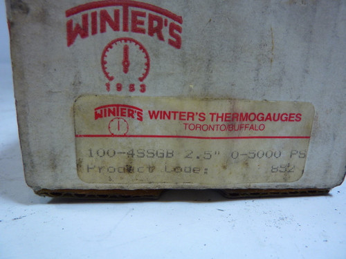 Winters 852 Thermogauge 0-5000 PSI ! NEW !