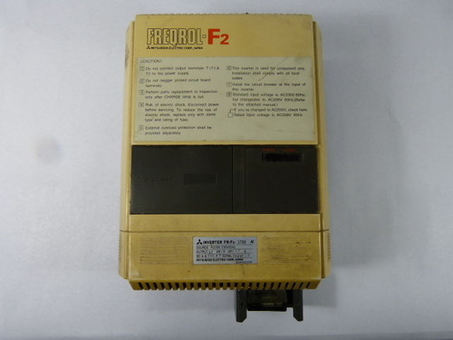 Mitsubishi FR-F2-3700-U AC Inverter Drive 5HP 230VAC USED