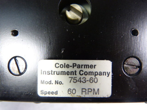 Cole-Parmer Masterflex 7543-60 Easy-Load Fixed Flow Pump Drive 60 RPM USED