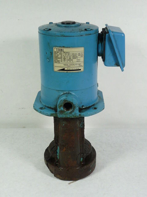 Teral Kyokuto Coolant Pump 0.18kW 3600RPM 200/220V 1.2A 60Hz 10-60L/Min USED