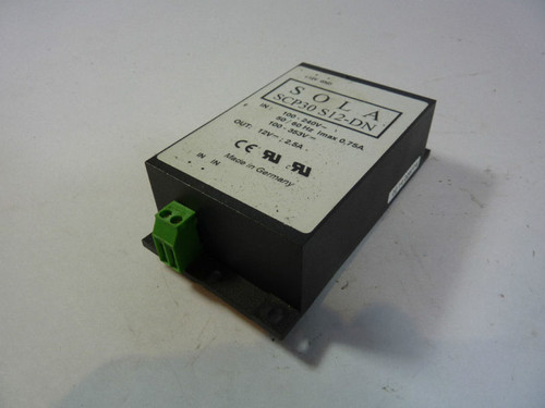 Sola SCP30-S12-DN Power Supply 2.5 Amp 12VDC USED