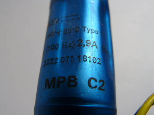 Generic MPBC2 2222-071-18102 Capacitor 1000uF 63V USED