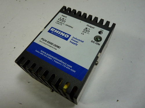 Rhino PS24-050D Power Supply Module 24VDC USED
