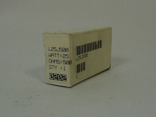 Ohmite Resistor 25W 500Ohms L25J500 ! NEW !