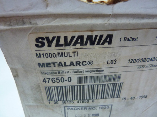 Sylvania M1000/MULTI Ballast Kit 120/208/240/277V USED