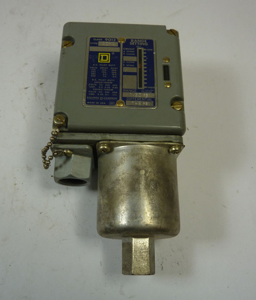 Square D 9012 ACW-4 Pressure Switch 1-20 PSI USED