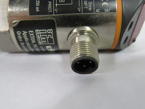 IFM EFECTOR PN3222 Pressure Sensor USED