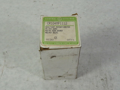 General Electric CR104MP1112 Oil Tight Potentiometer plus Term Board ! NEW !