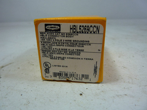 Hubbell HBL5269CCN Connector 15 Amp 125V ! NEW !