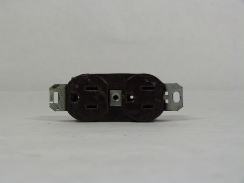 Hubbell 5252ABLK Black Duplex Receptacle 15A 125V USED