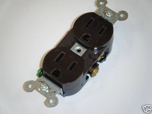 HUBBELL CR15 Duplex Receptacle BROWN 15A 125V ! NEW !