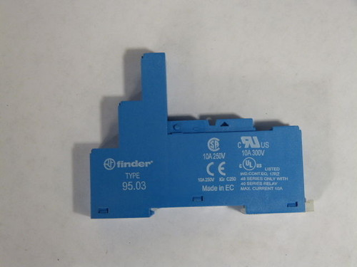 Finder 95.03 95.03.SPA Screw Terminal Relay Socket 3.5mm Pinning - Blue  NEW