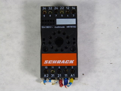 Schrack MR78700 Relay Socket 11 Pin USED