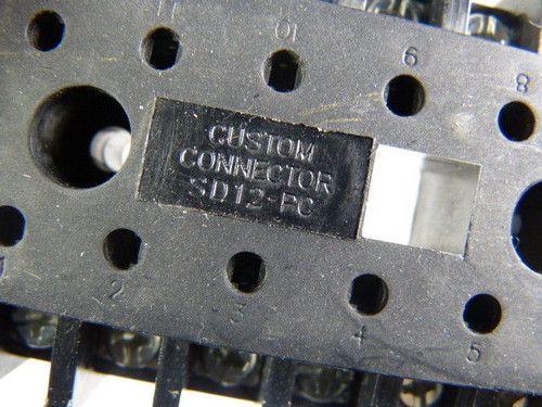 Custom Connector SD12-PC Heavy Duty 12-Pin Relay Socket USED