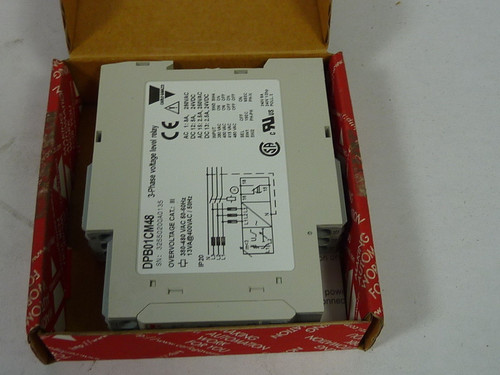 Carlo Gavazzi DPB01CM48 3-Phase Voltage Level Relay 380-480VAC 50-60Hz NEW