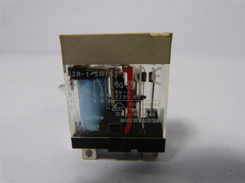 Omron G2R-1-SN-DC24(S) General Relay 24VDC 10A 240VAC 30VDC 5-Blade USED