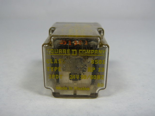 Square D 8501-KP13-V24 Type K Relay 6.6A 240VAC 24VDC USED