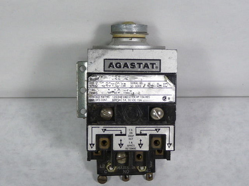 Agastat 7022-AF Time Delay Relay 1-10Min DPDT 120VAC USED