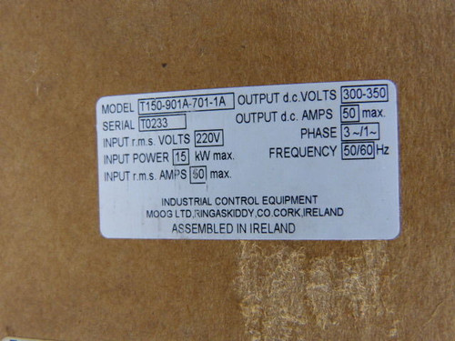Moog T150-901A-701-1A Servo Drive 50Amp Power Supply ! NEW !