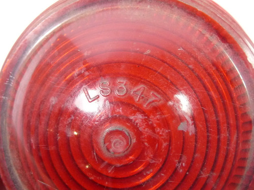 KD Lamp LS-347 Red Beacon Dome Lens USED