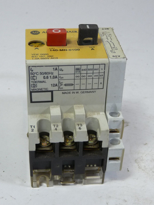 Allen-Bradley 140-MN-0100 Series A Manual Starter IEC 0.63-1.0A USED