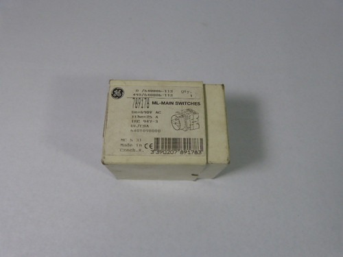 General Electric 789178 ML-Main Switch ! NEW !