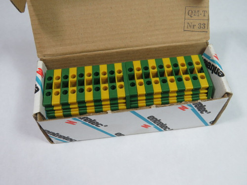 Entrelec MB4/6-P10 Terminal Block 2 Pack GREEN/YELLOW ! NEW !