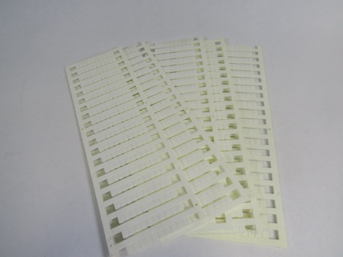 Weidmuller DEK5/5-MC-10-NEUT 1000 Terminal Markers Neutral 5 Strips of 200 NEW