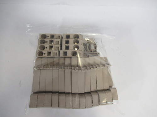 Weidmuller ZDU6 Terminal Block Lot of 20 BEIGE USED