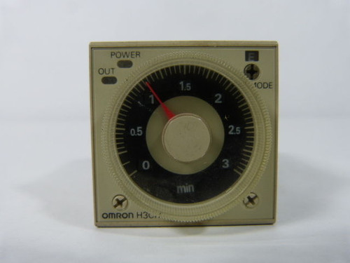 Omron H3CR-A8 Solid-State Timer 1.2s-300h 100-240VAC 50/60Hz USED