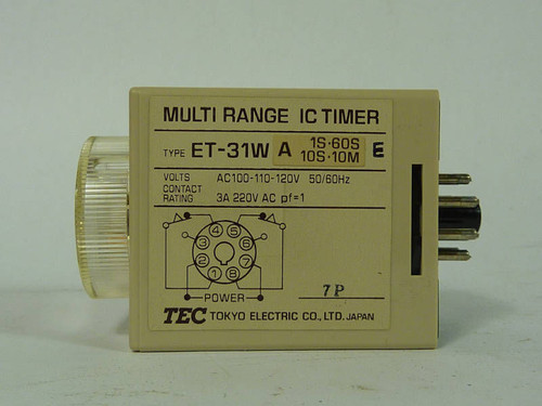 TEC Multi Range IC Timer 3A 220V ET-31W A USED