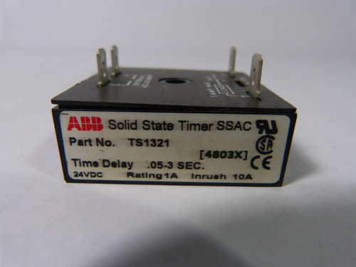 ABB TS1321 Time Delay Relay .05-3Sec 24VDC ! NOP !