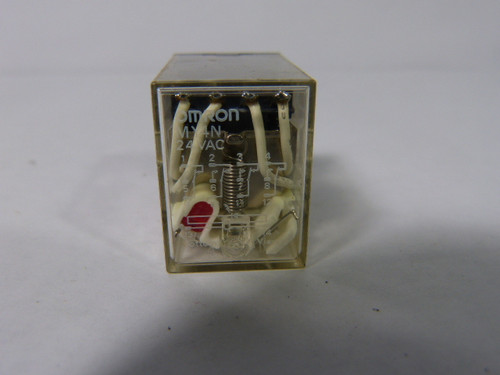 Omron MY4N-24AC Miniature General-Purpose Power Relay Indicating 24VAC Coil USED