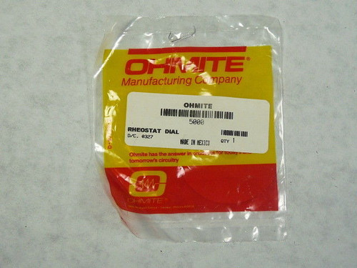 Ohmite 5000 Aluminum Dial Plate - Black 2.188 ! NWB !