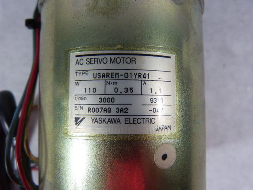 Yaskawa USAREM-01YR41 AC Servo Motor ABS Encoder USED