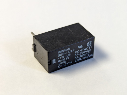 Omron G6B-1174P-FD-US Miniature Relay 24VDC 5A 4-Pin USED