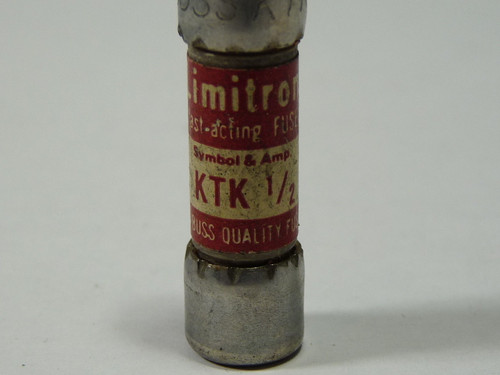 Limitron KTK-1/2 Fast Acting Fuse 1/2A 600V USED