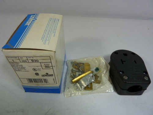 Leviton 930 Plug 2-Pole 3-Wire Dual Power Attachment ! NEW !