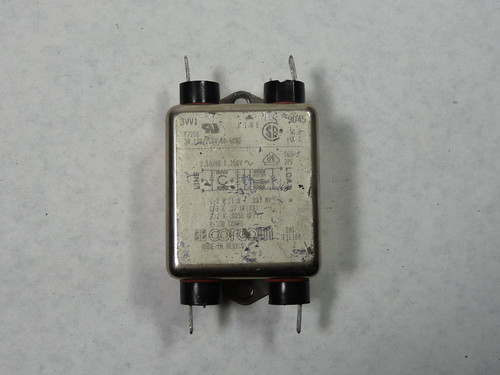 Corcom 3VV1 RFI Power Line Filter 3A 820uA 250VAC USED