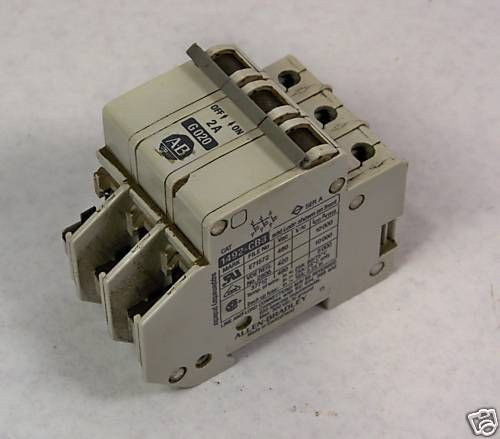 Allen-Bradley 1492-CB3-G020 Ser A Circuit Breaker 2A 3-Pole USED