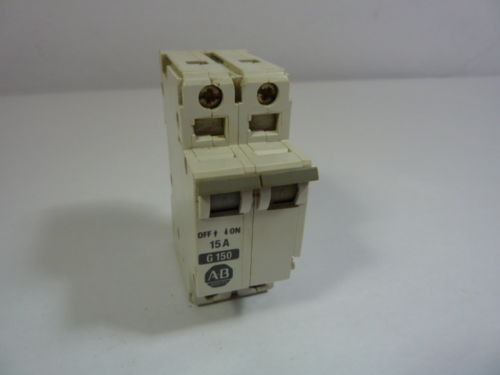 Allen-Bradley 1492-CB2-G150 Circuit Breaker 2-Pole 15A USED